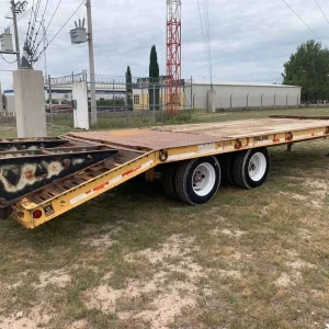 2001 Trail King Remolque Plataforma Camabaja para Dompe